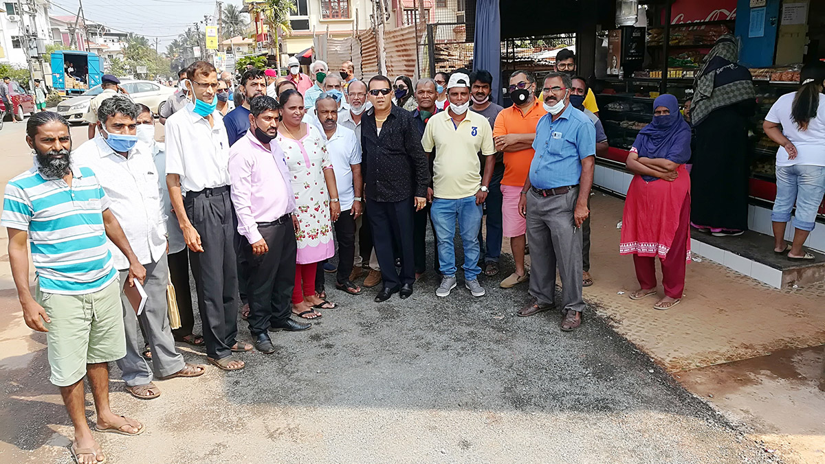 Photo taken during meet held on 18th Feb 2021 during which Sarpanch Shri Ramakant Borkar assures Vidyanagar public that proper water supply will be made available to entire Vidyanagar area within next 4 days.