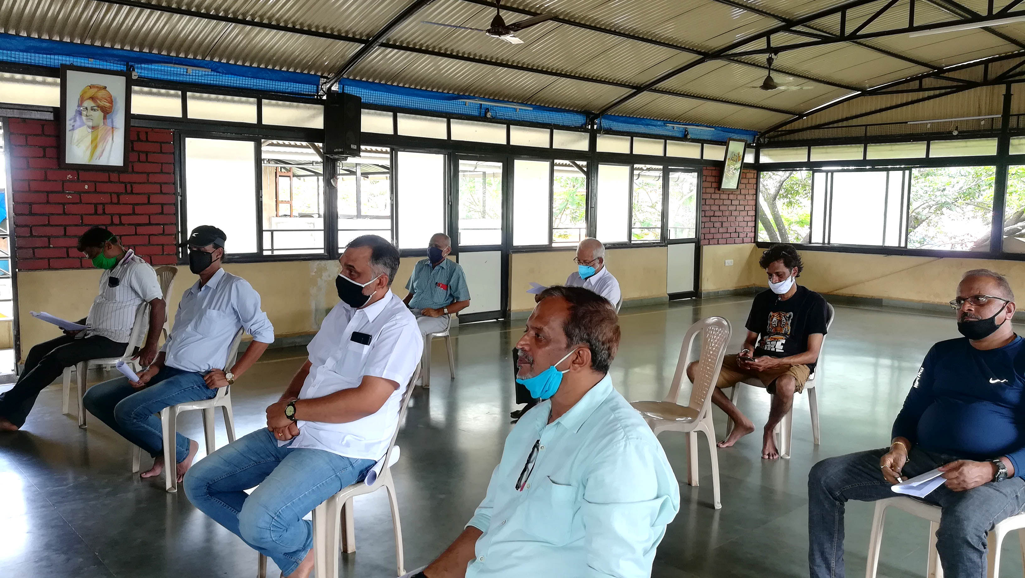 A small number of residents were brave enough to attend the AGM held during the pandemic.