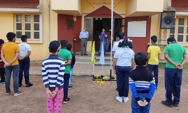 Teachers and students of Airway Public School Participating the Indian Republic day celebrations held on 26th January, 2022.