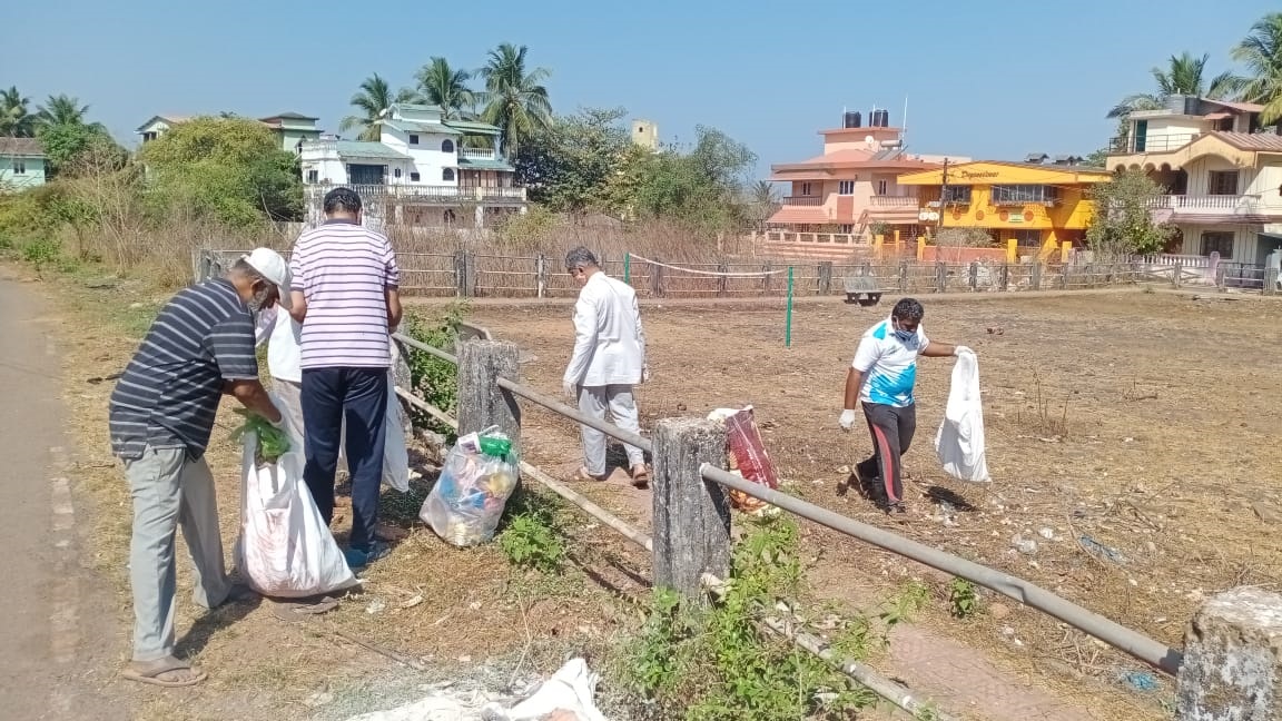 Plastic collection in progress ..