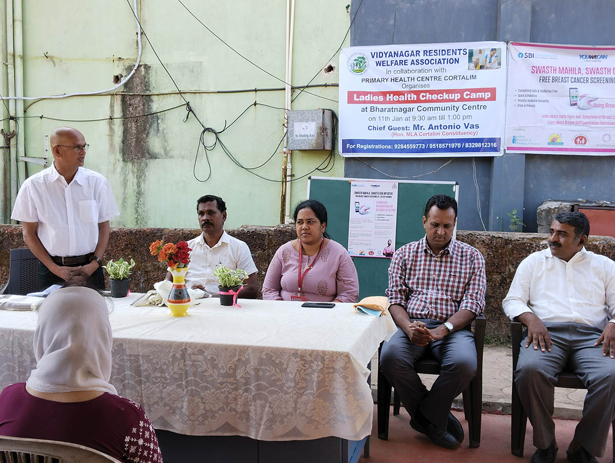 Our Panch Shri Santosh Desai addressing the gathering.