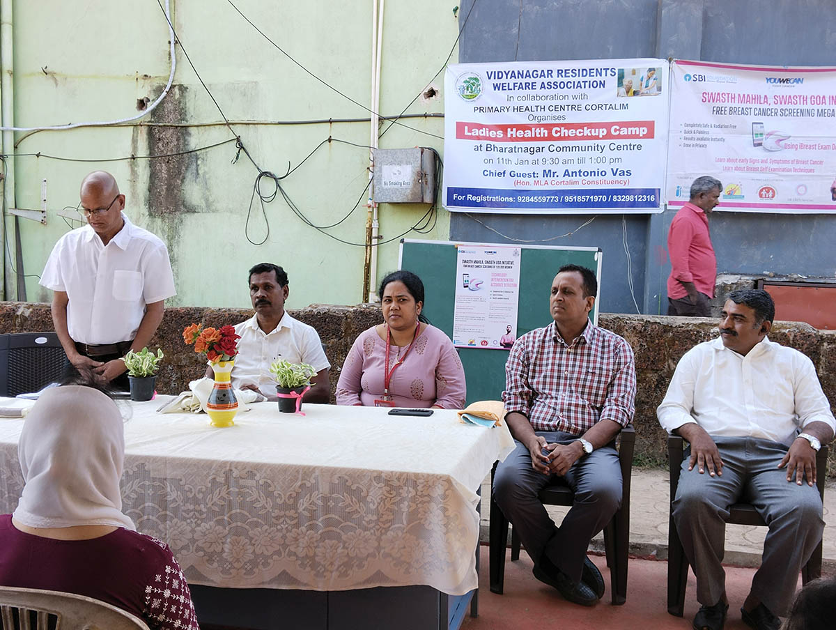 Our Panch Shri Santosh Desai addressing the gathering.