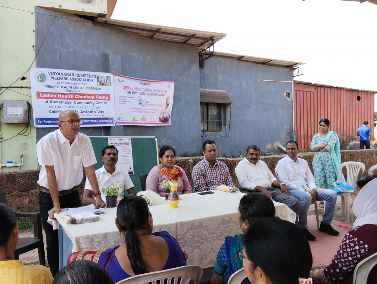 Our Panch Shri Santosh Desai addressing the gathering.