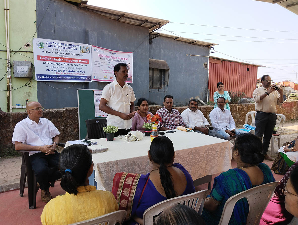 Chief guest and MLA of Cortalim constituency Shri Antonio Vaz, adressing the gathering.