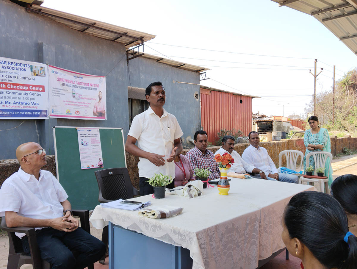 Chief guest and MLA of Cortalim constituency Shri Antonio Vaz, adressing the gathering.