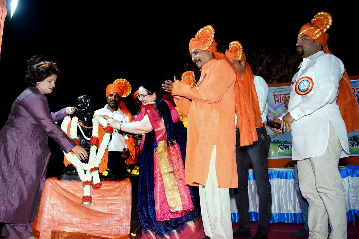 Inaugural ceremony of Chhatrapati Shivaji Maharaj Jayanti in progress.