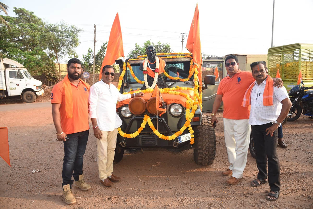 2-Wheeler rally during the Chhatrapati Shivaji Maharaj Jayanti event.