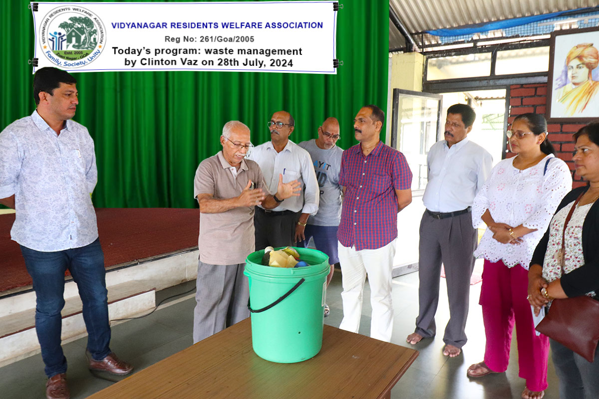 Principal of Airway Public School Kurvilla Sir explaining how he does waste composting.