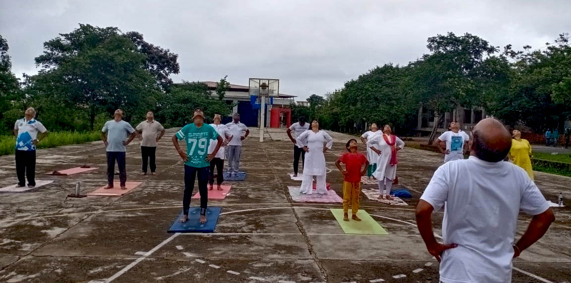 Yoga for all age groups organized by Vidyanagar Yoga Group.