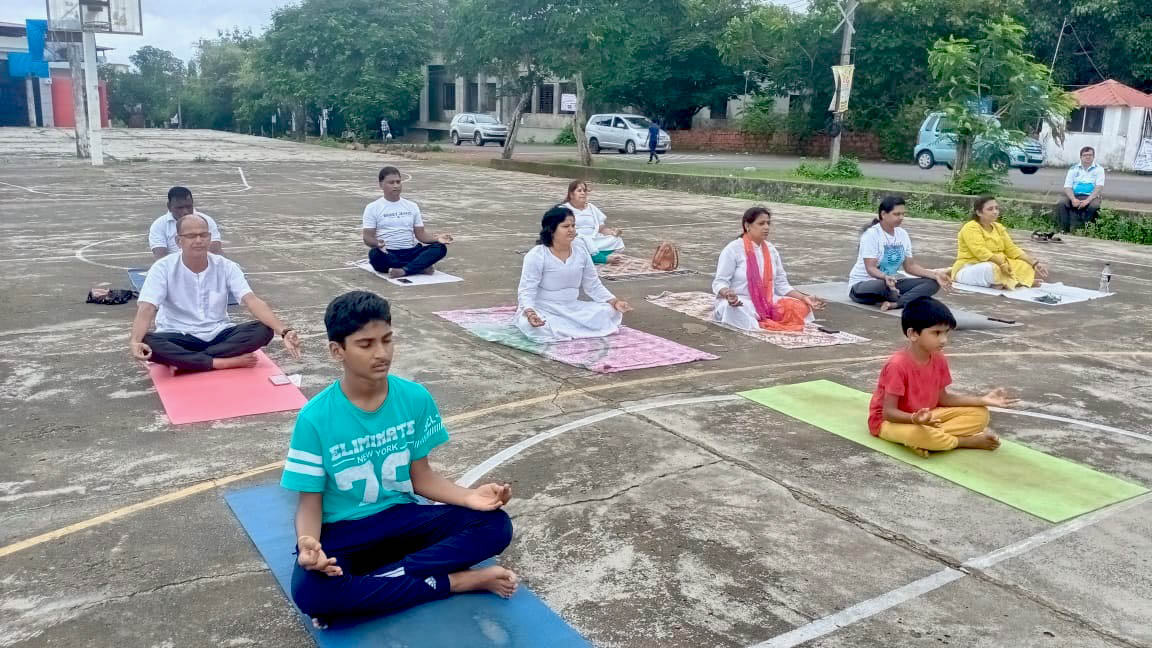 Yoga for all age groups organized by Vidyanagar Yoga Group.