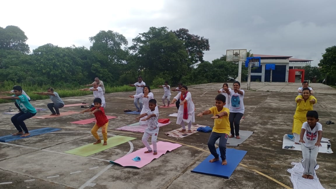 Yoga for all age groups organized by Vidyanagar Yoga Group.