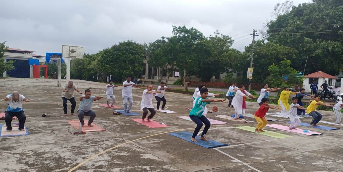 Yoga for all age groups organized by Vidyanagar Yoga Group.