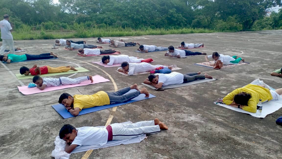 Yoga for all age groups organized by Vidyanagar Yoga Group.